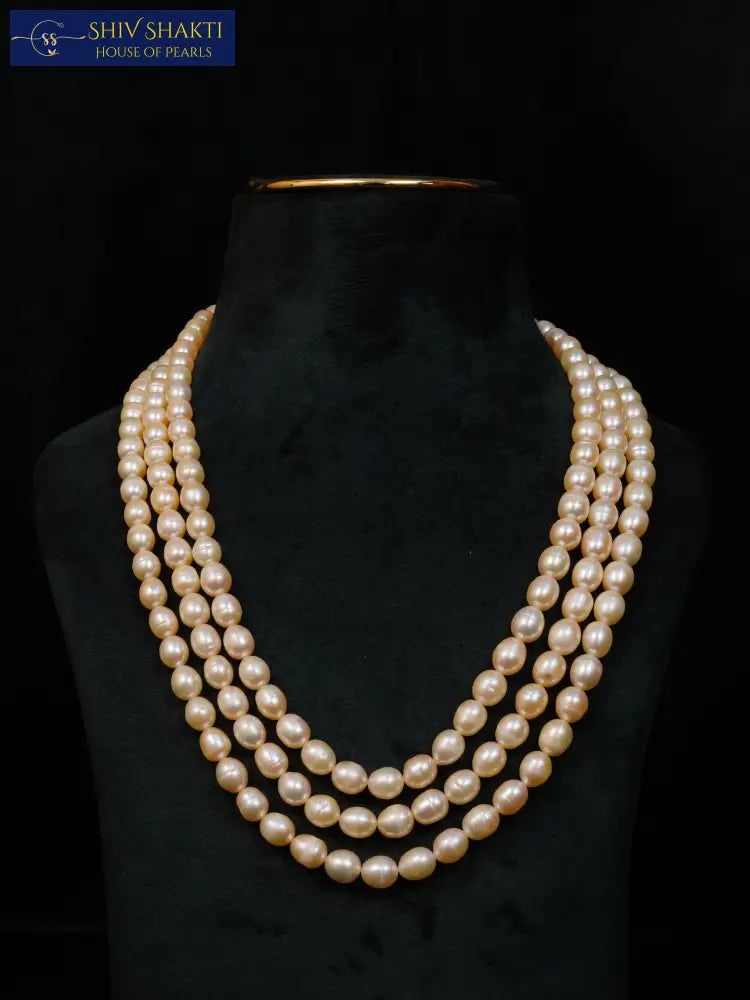 Shiv Shakti Pearls - Rose Pearl Brooch Necklace