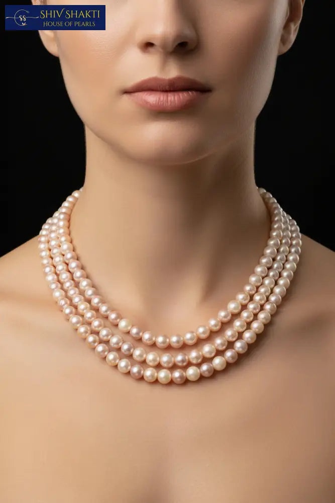 Shiv Shakti Pearls - Round Pearl 3 lines