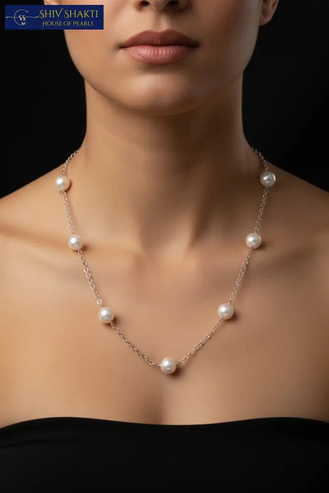 Shiv Shakti Pearls - Round Pearl Pink 7mm Mala