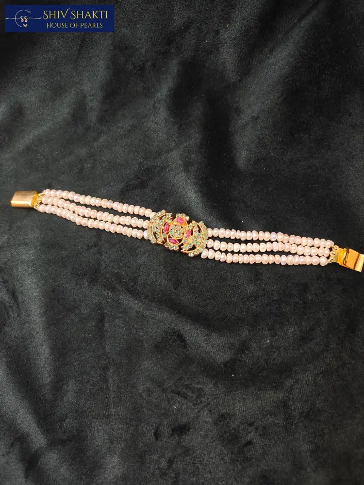 Shiv Shakti Pearls - Ruby Emerald Bracelet