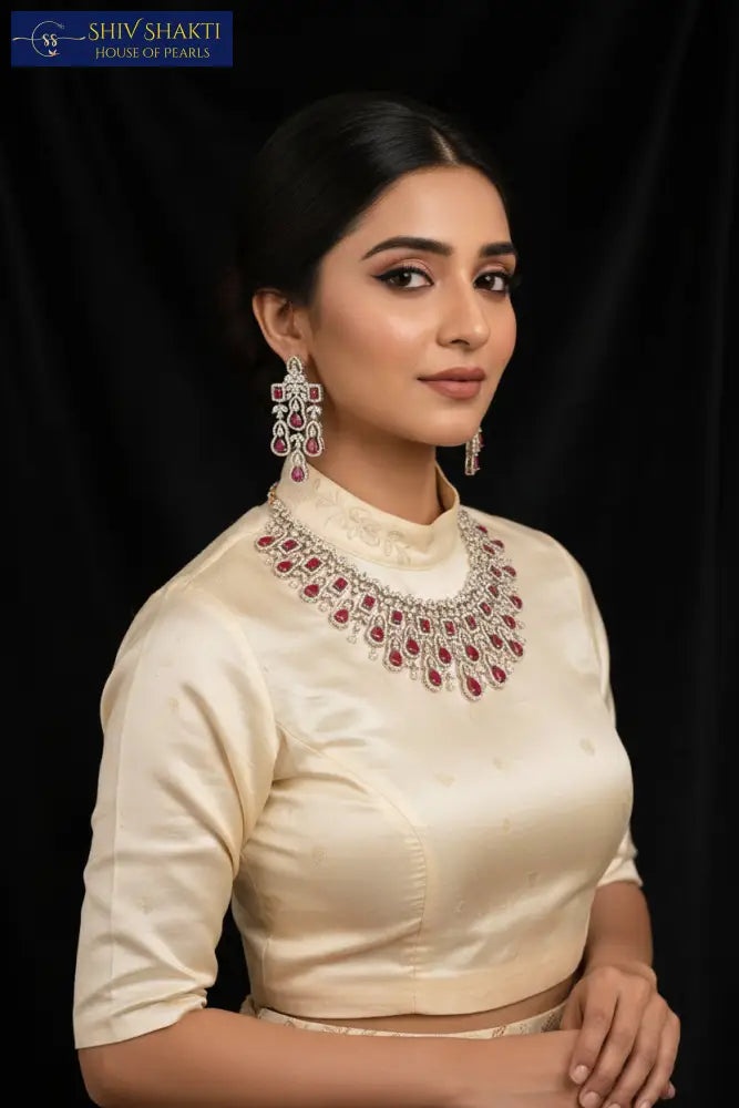 Shiv Shakti Pearls - Silver wedding Set