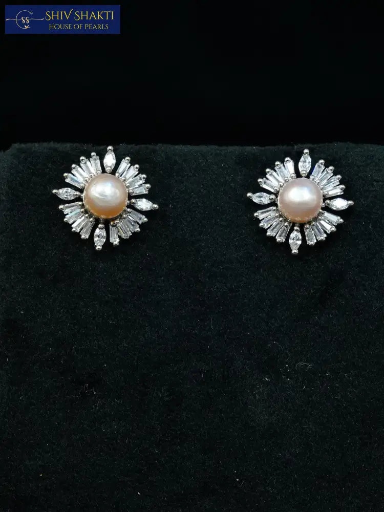 Shiv Shakti Pearls - Sunburst Pearl Stud
