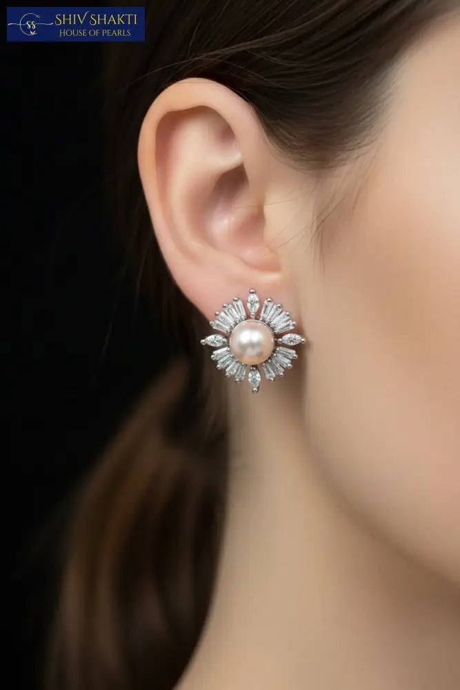 Sunburst Pearl Stud