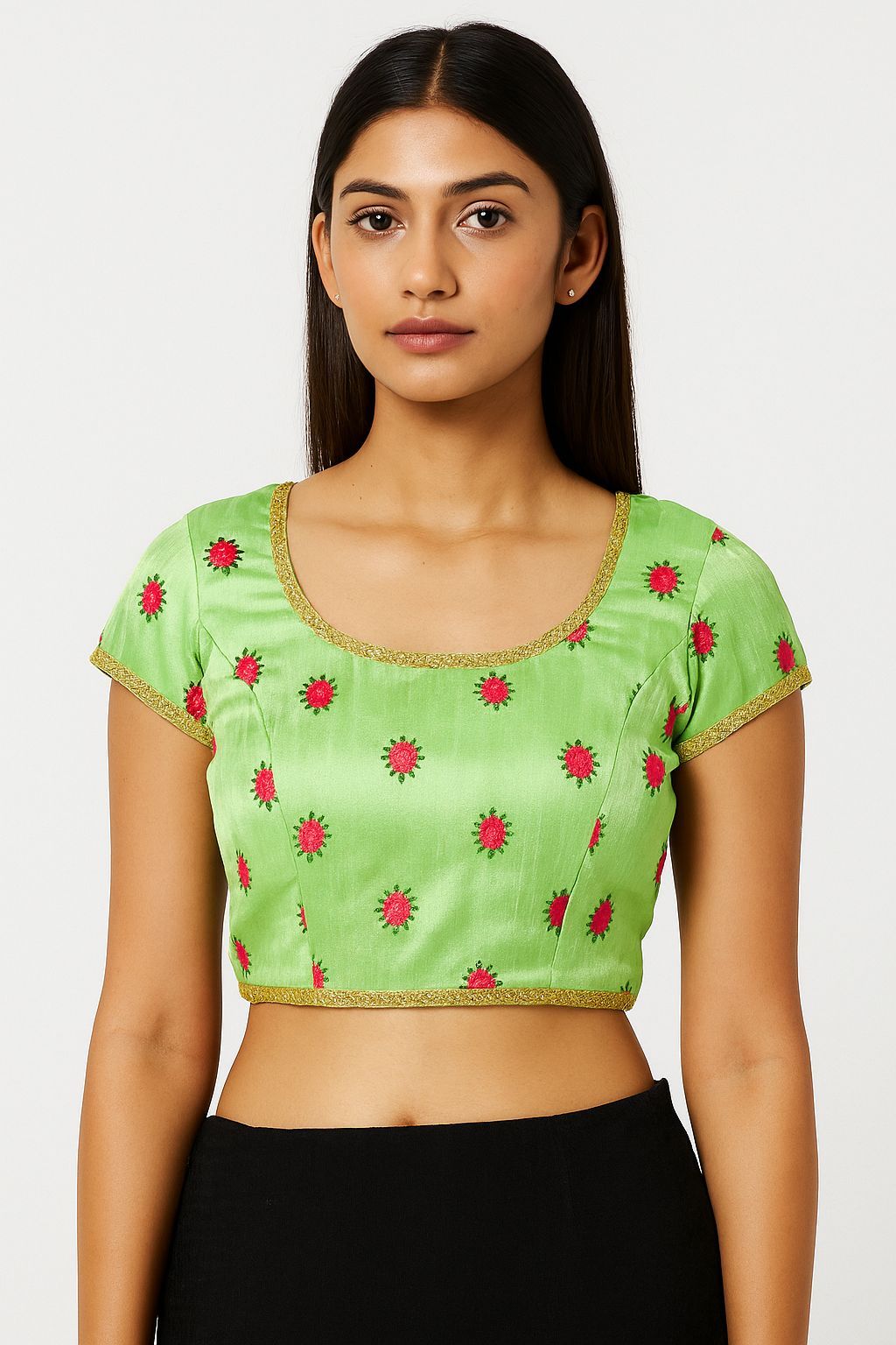 Shree Shanti Selection - Cotton Green Blouse