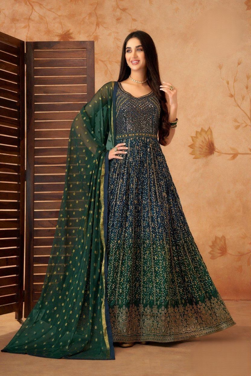 Shree Shanti Selection - Royal Blue Gown for Womens