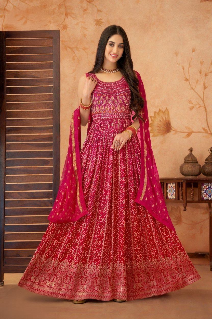Shree Shanti Selection - Pink Gown For Wedding