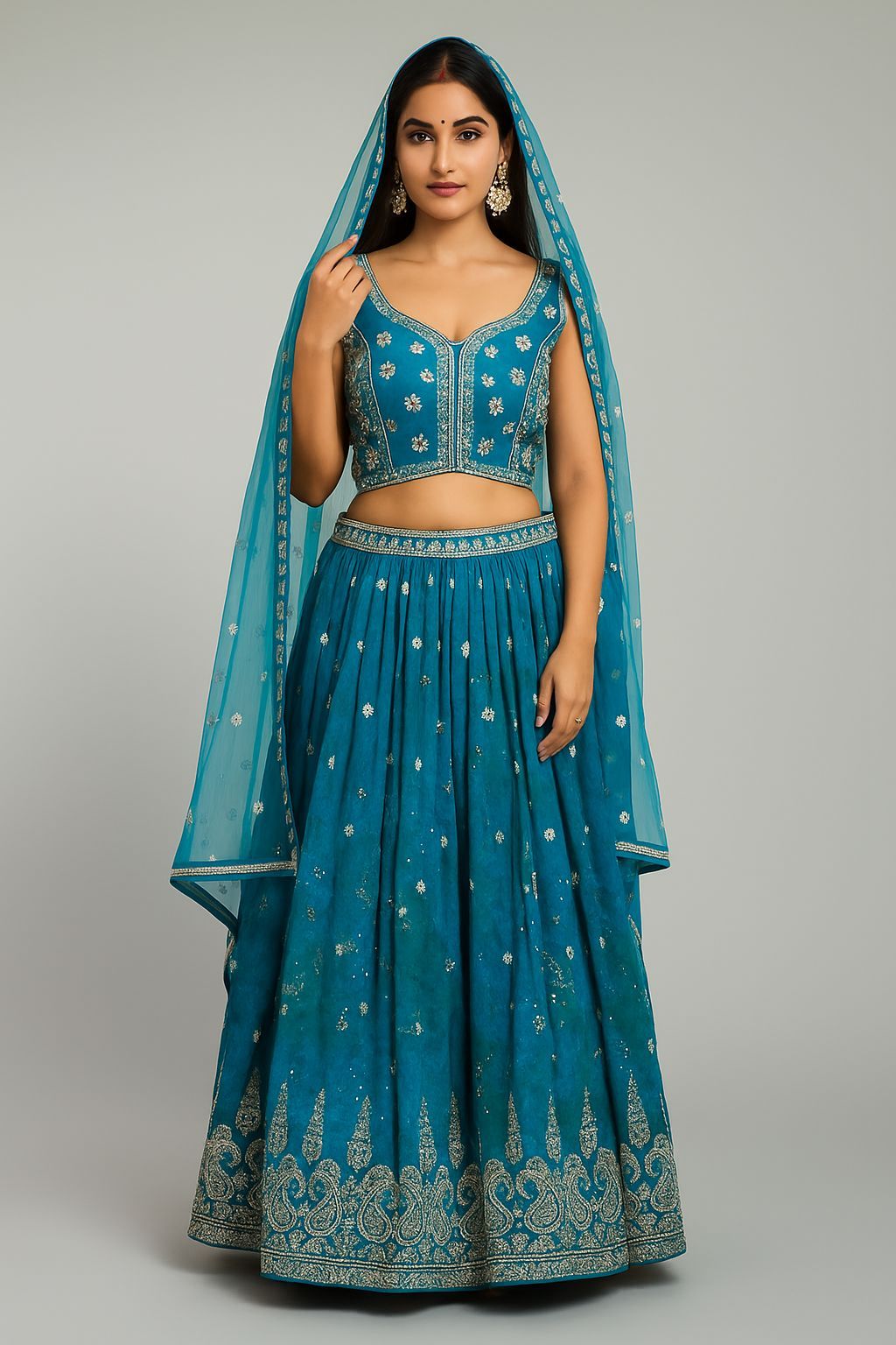 Shree Shanti Selection - Blue Lehenga for Women