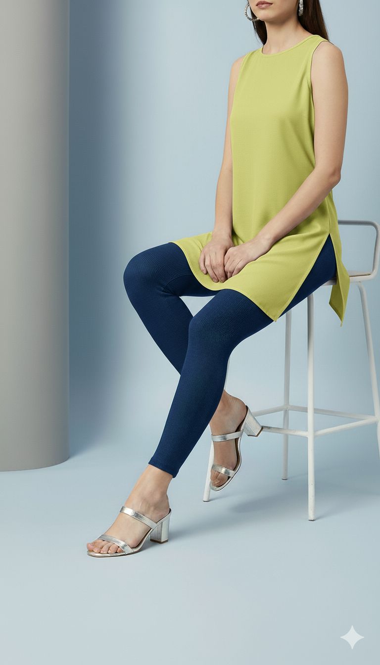 Shree Shanti Selection - Blue Churidar Leggings for Women