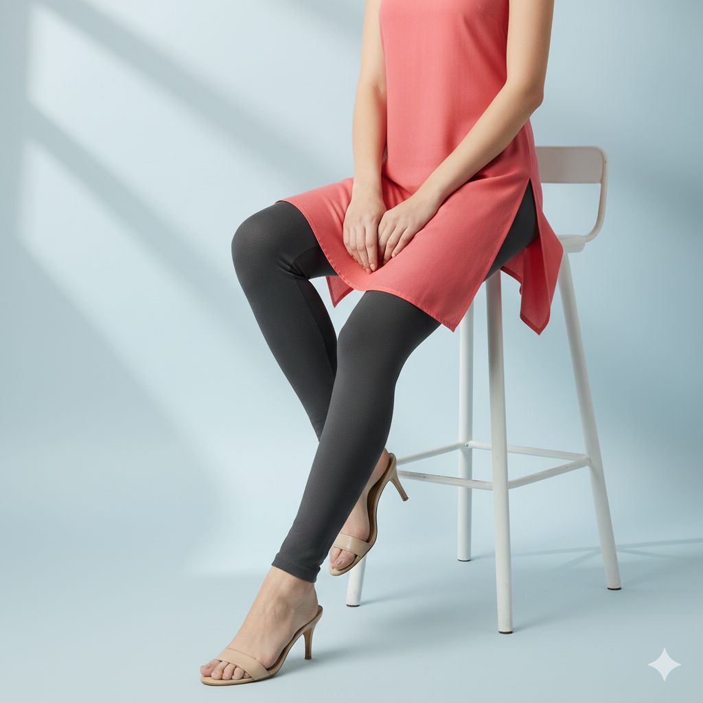 Shree Shanti Selection - Gray Churidar Leggings for Women