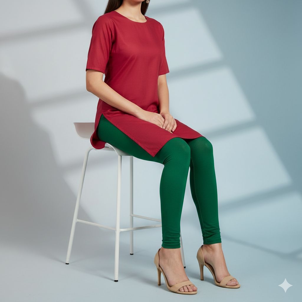 Shree Shanti Selection - Green Churidar Leggings for Women