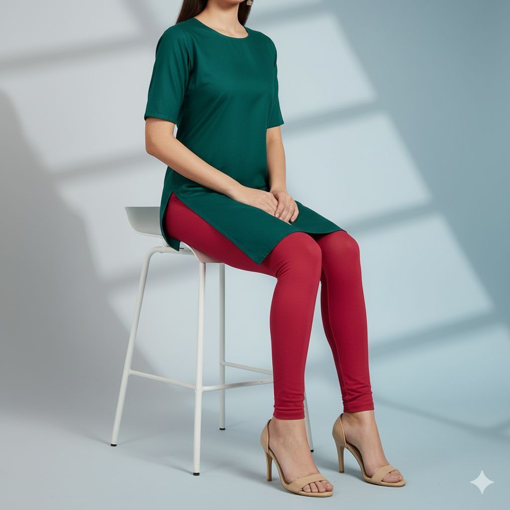 Shree Shanti Selection - Red Churidar Leggings for Women