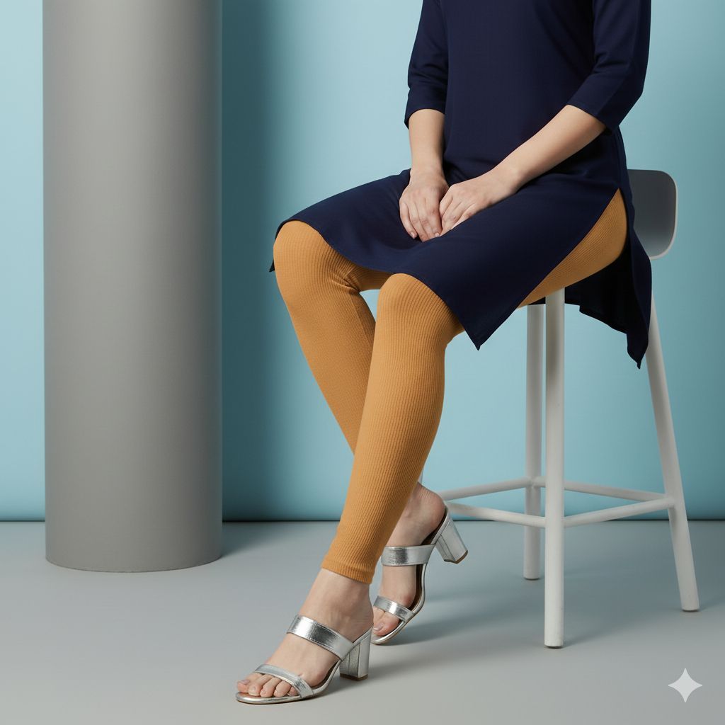 Shree Shanti Selection - Butterscotch Churidar Leggings for Women