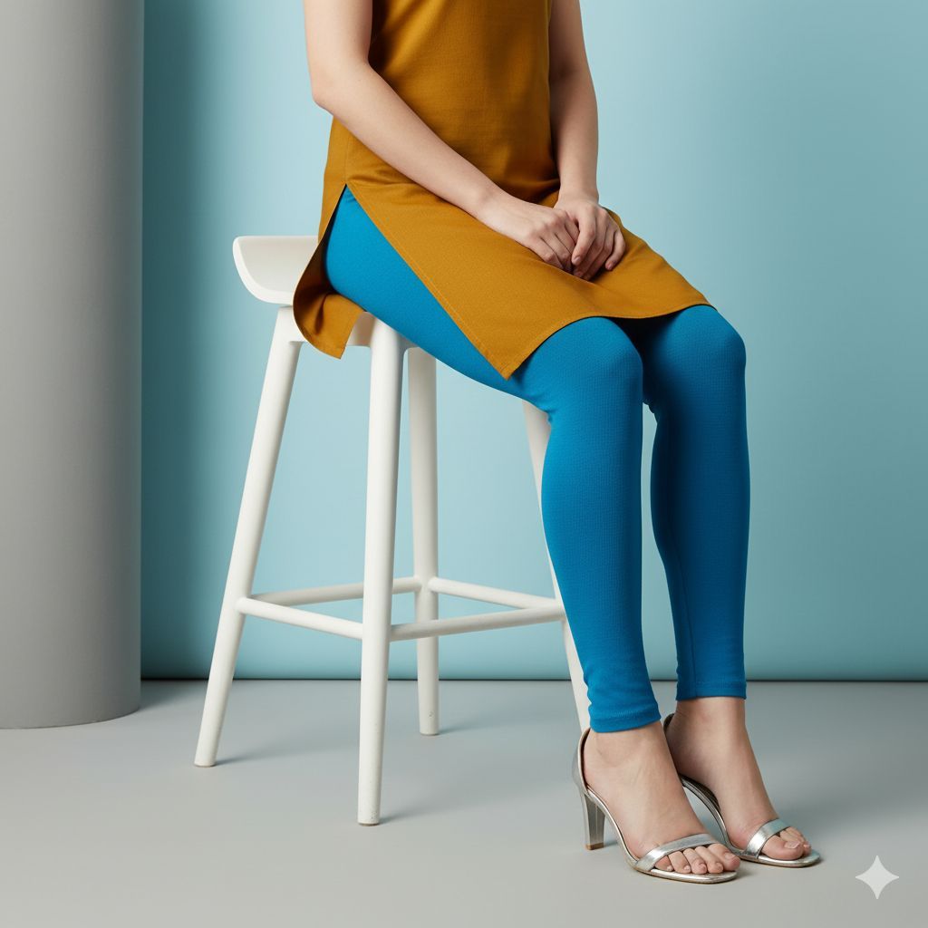 Shree Shanti Selection - Blue Churidar Leggings for Women