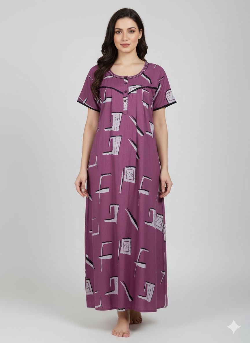 Shree Shanti Selection - Printed Nighty for Women