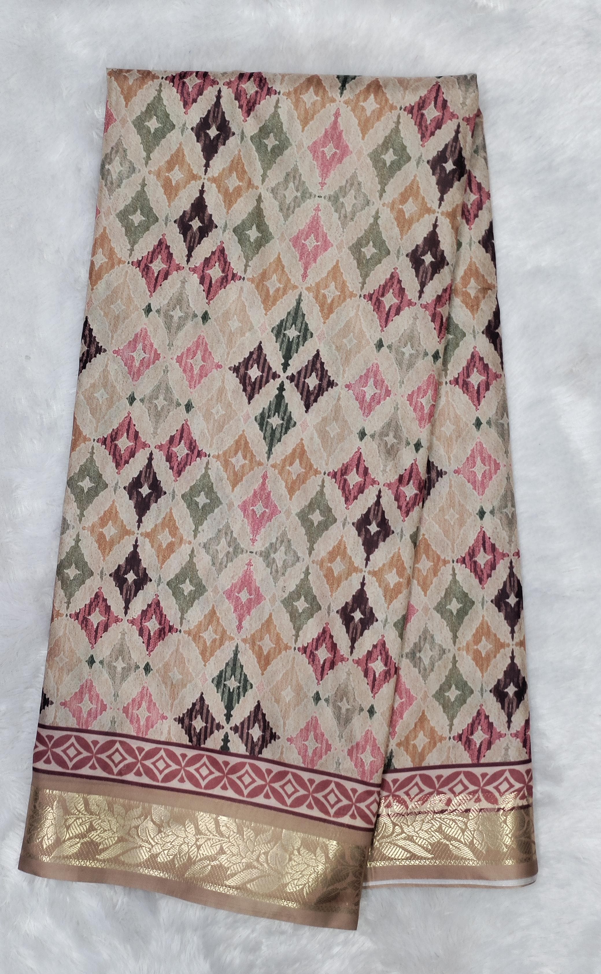 Shubh Sarees - Jacquard Digital Print Saree