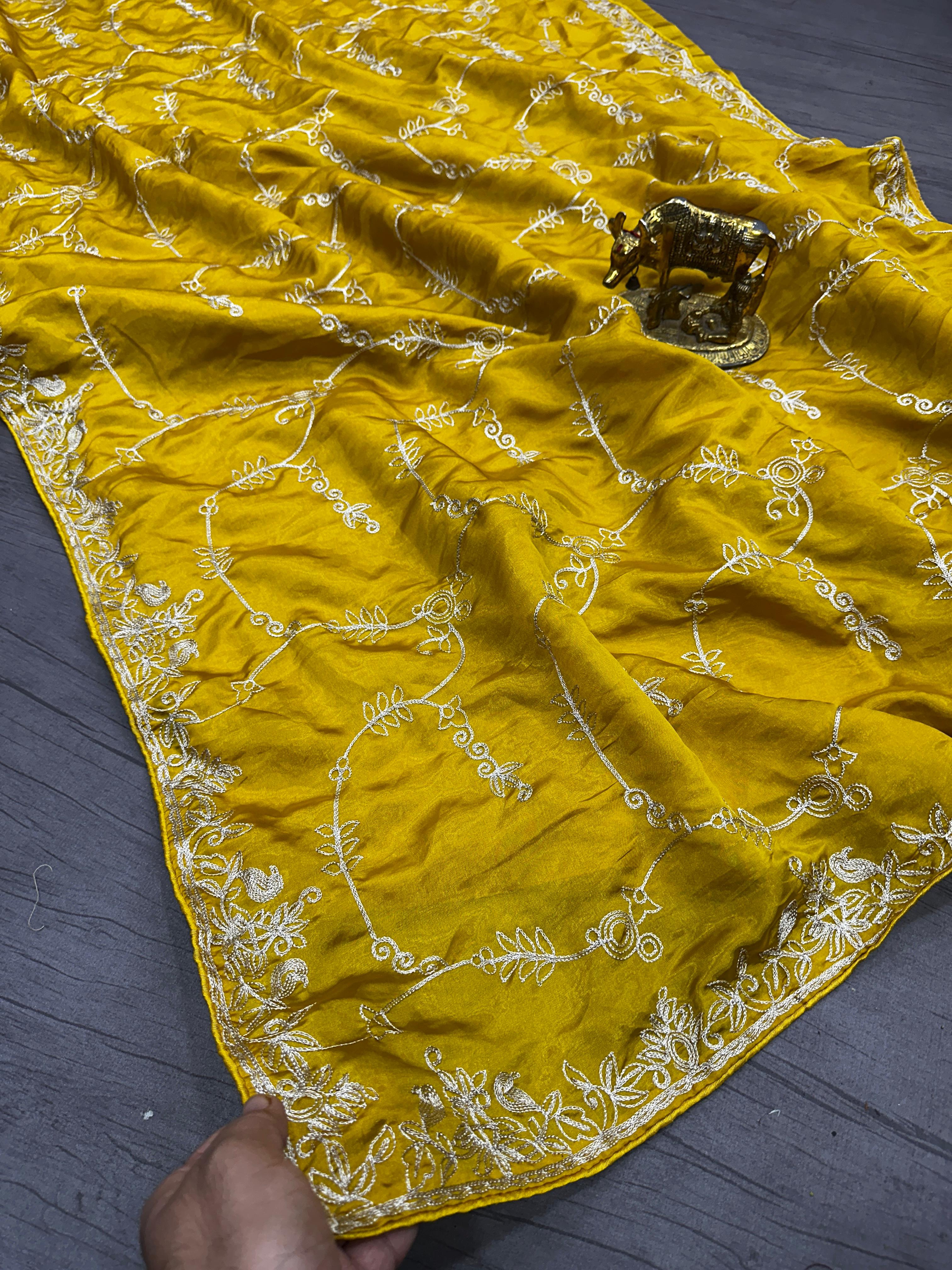 Shubh Sarees - Chain Jaal Silk Saree