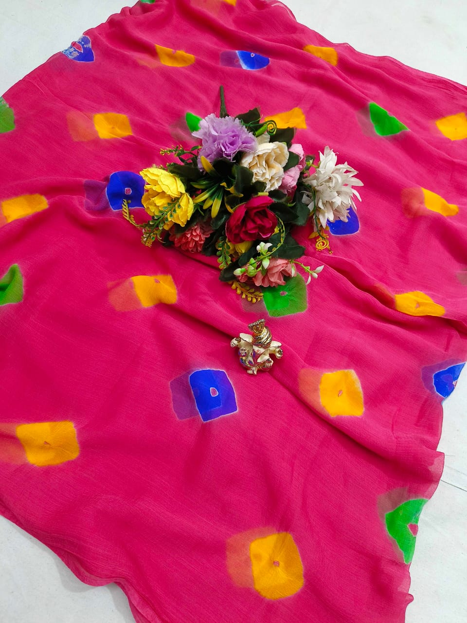 Bandhani Chiffon Saree