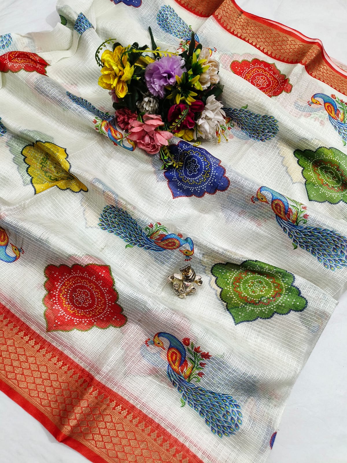 Shubh Sarees - Cotton Silk Digital Saree