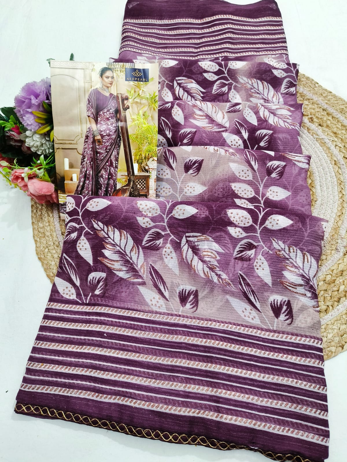 Shubh Sarees - Zomato Jari Print Saree
