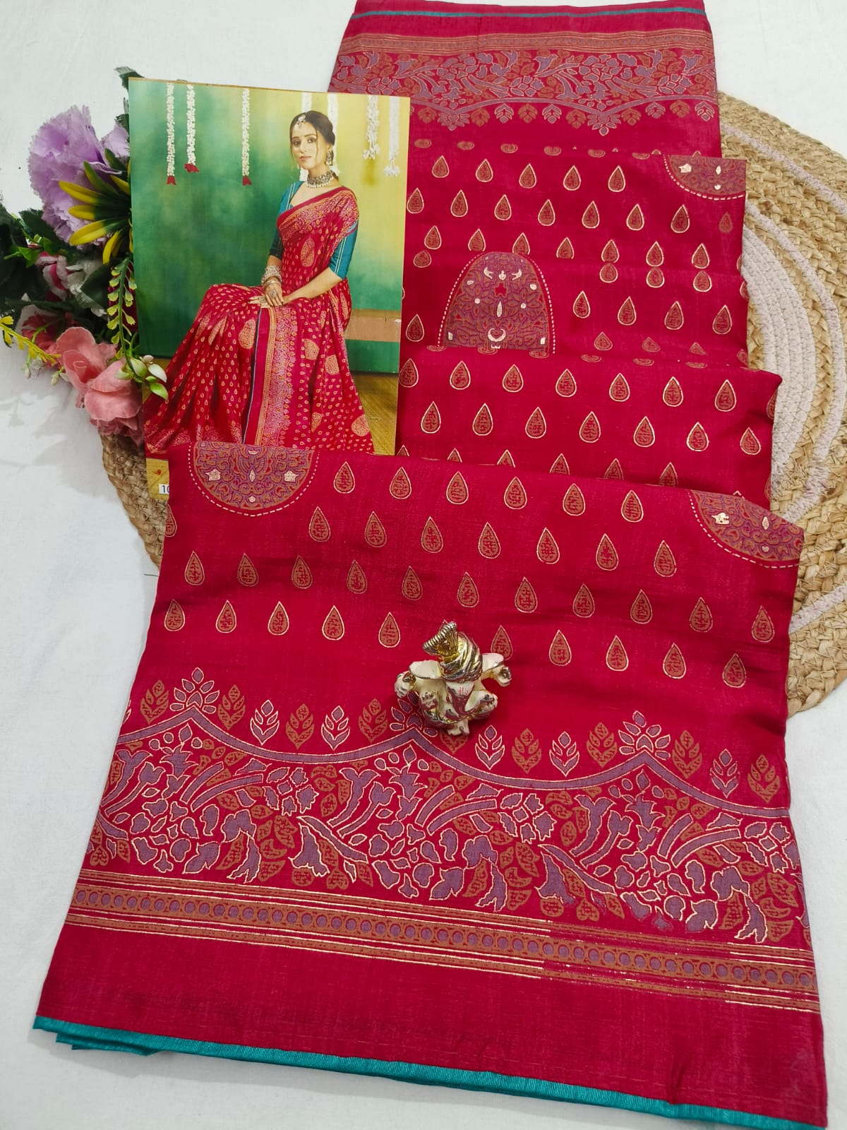 Shubh Sarees - Dola Foil Print Saree