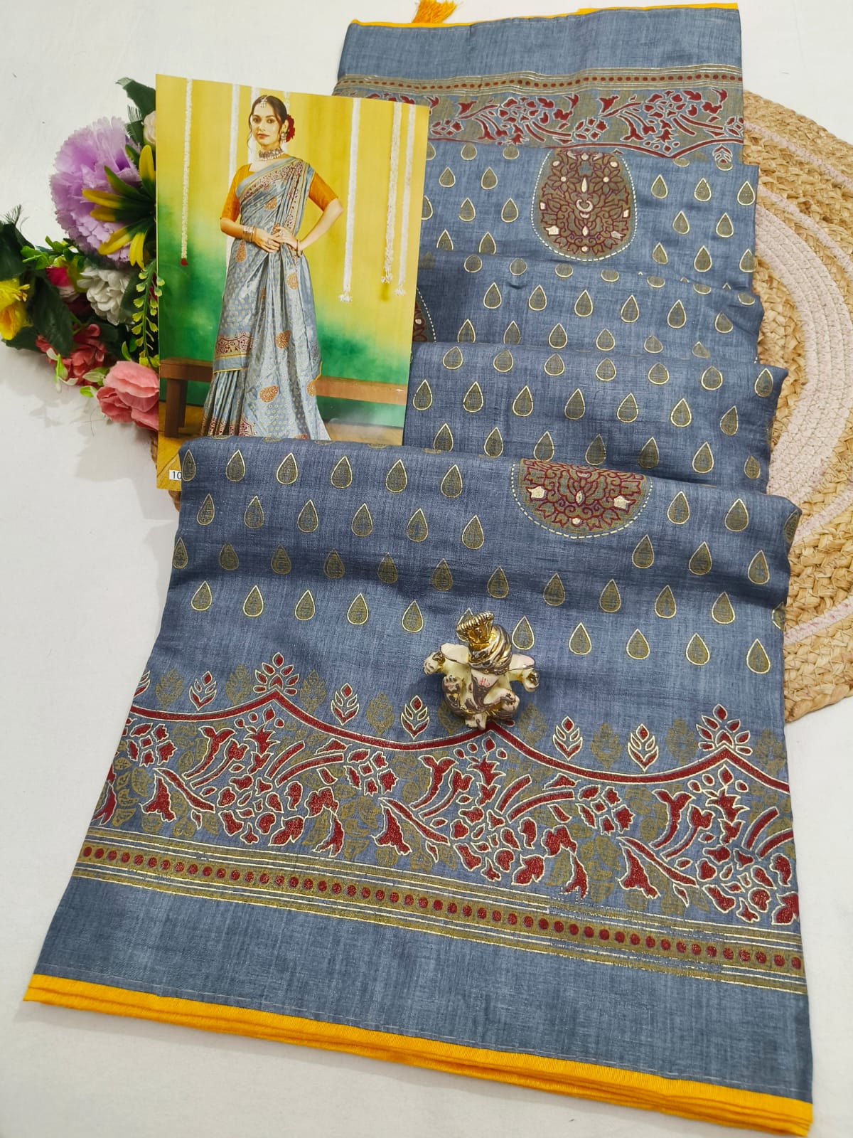 Shubh Sarees - Dola Foil Print Saree