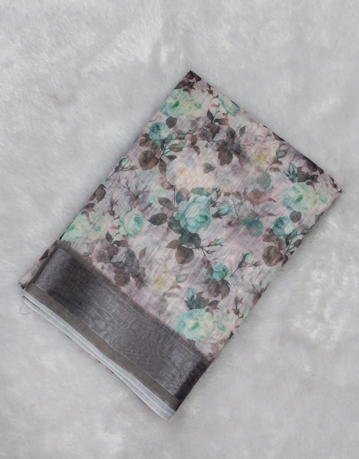 Shubh Sarees - Linen Digital Print Saree