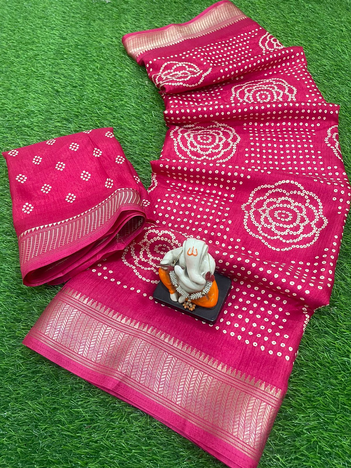 Shubh Sarees - Dola Print Cotton Saree