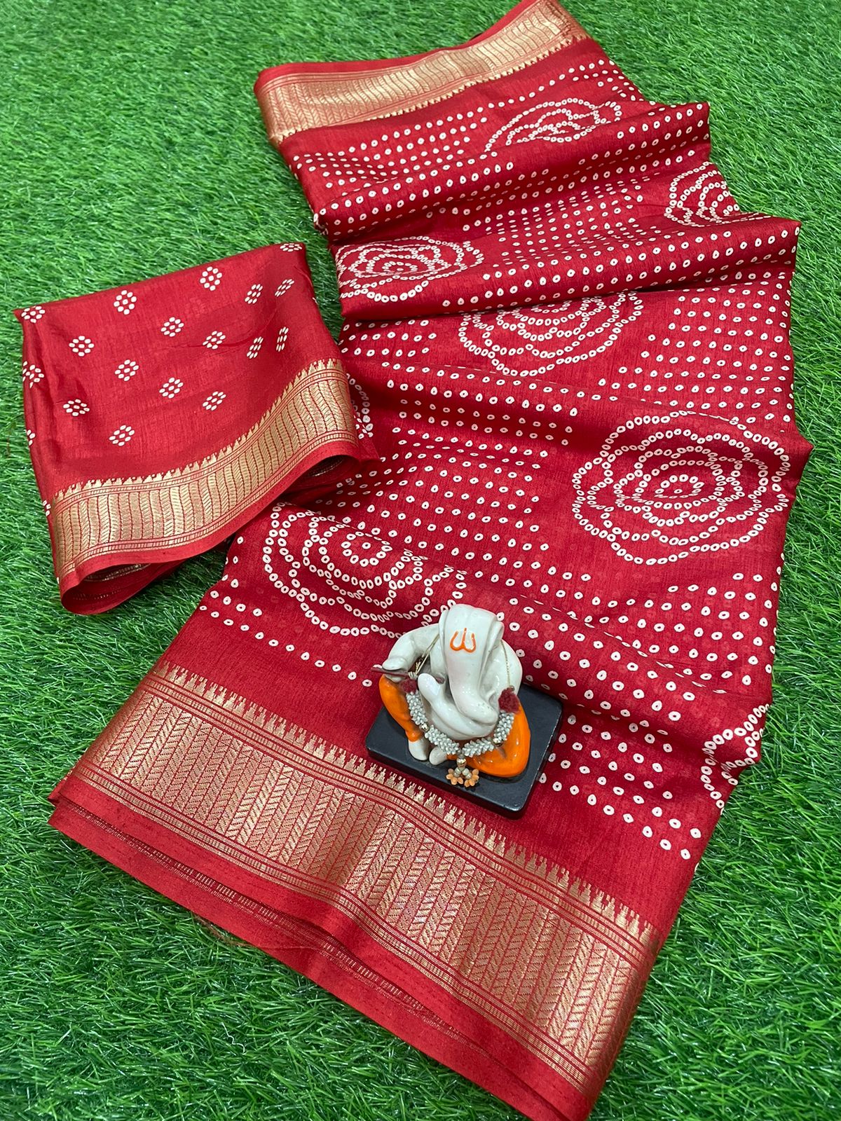 Dola Print Cotton Saree