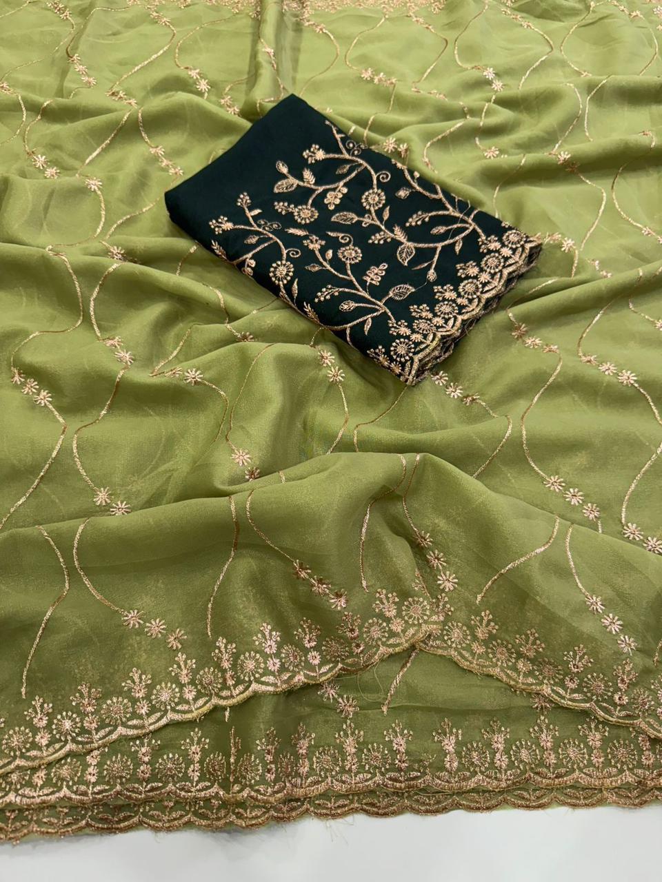 Shubh Sarees - Leheriya Work Georgette Saree