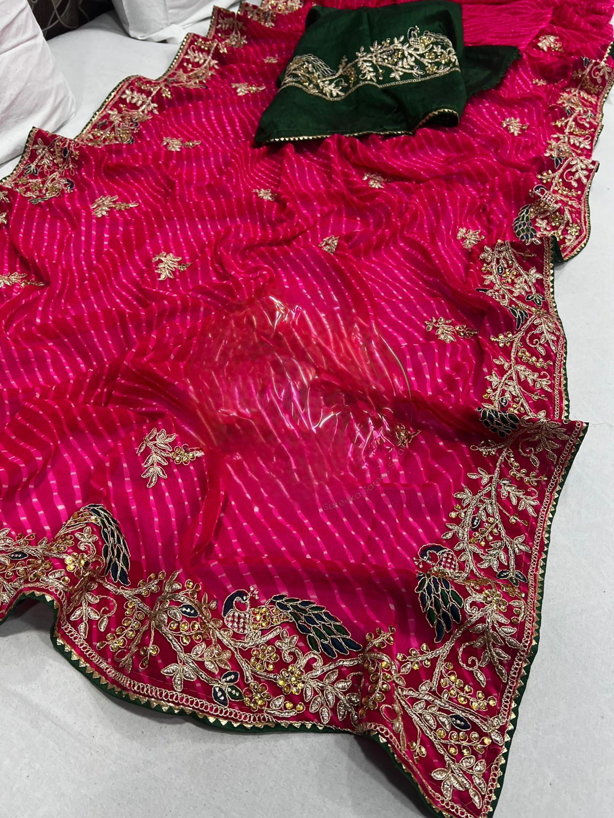 Shubh Sarees - Coding Work Georgette Saree