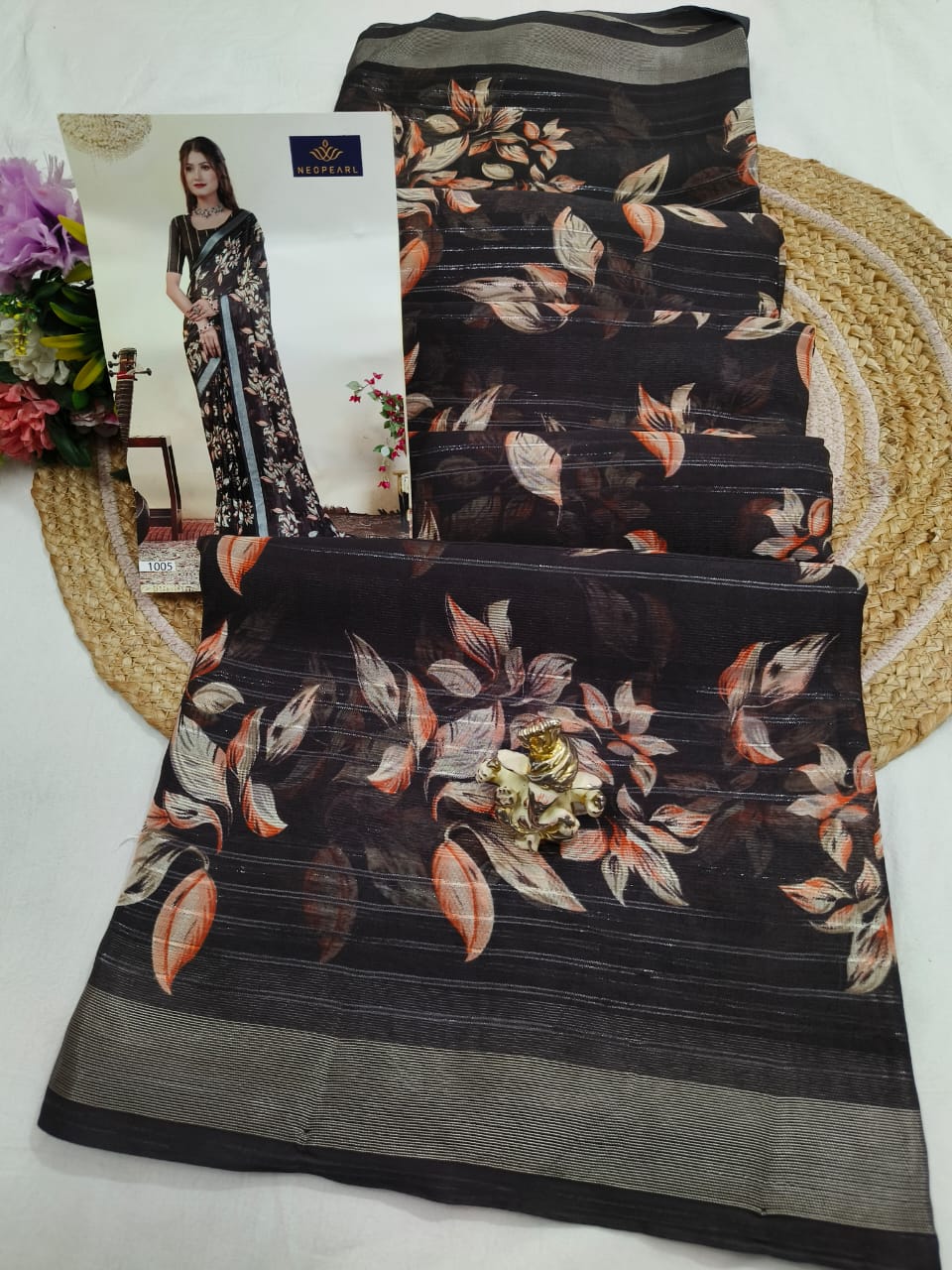 Shubh Sarees - Floral Print Georgette Saree