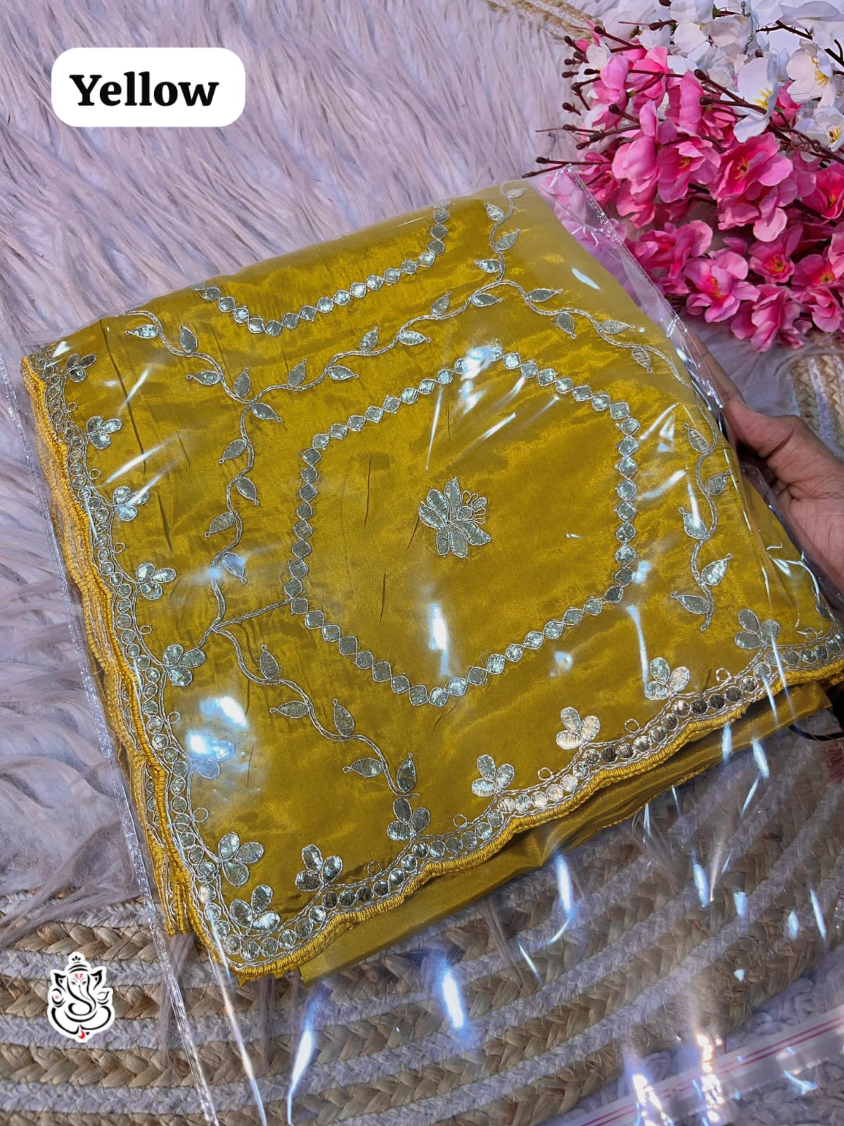 Shubh Sarees - Gotapatti Foil Silk Saree