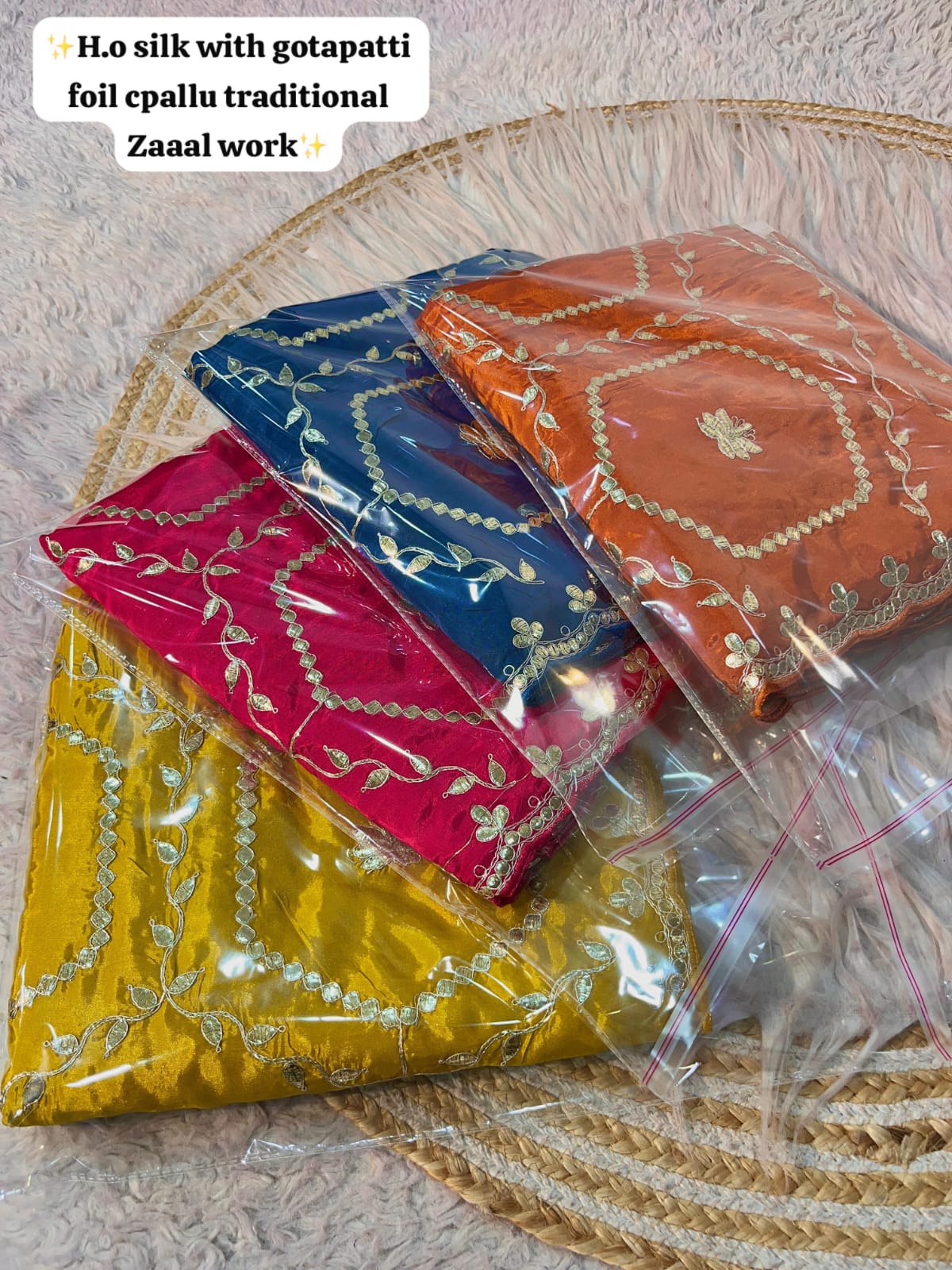 Shubh Sarees - Gotapatti Foil Silk Saree