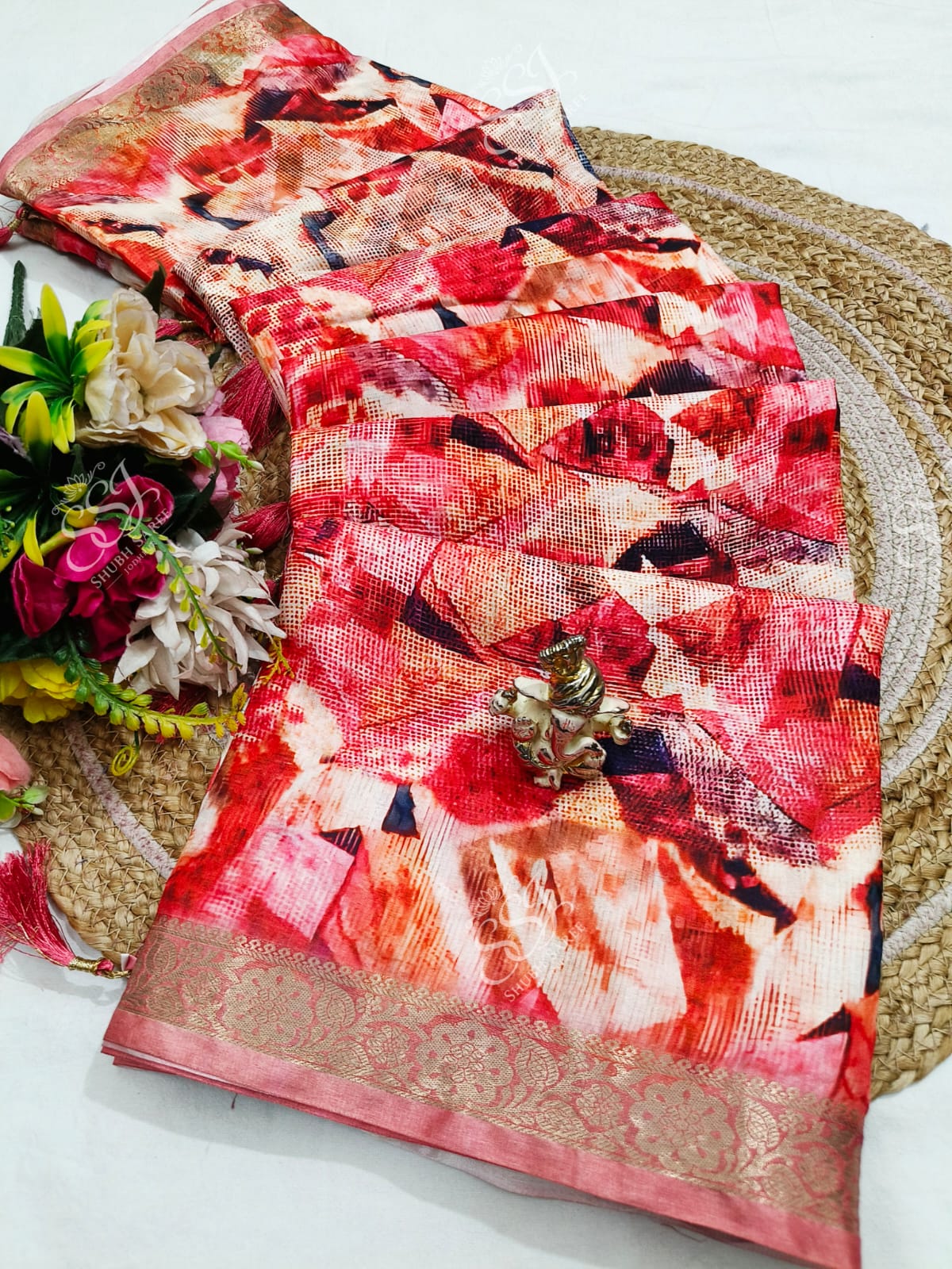 Shubh Sarees - Digital Print Tussar Saree