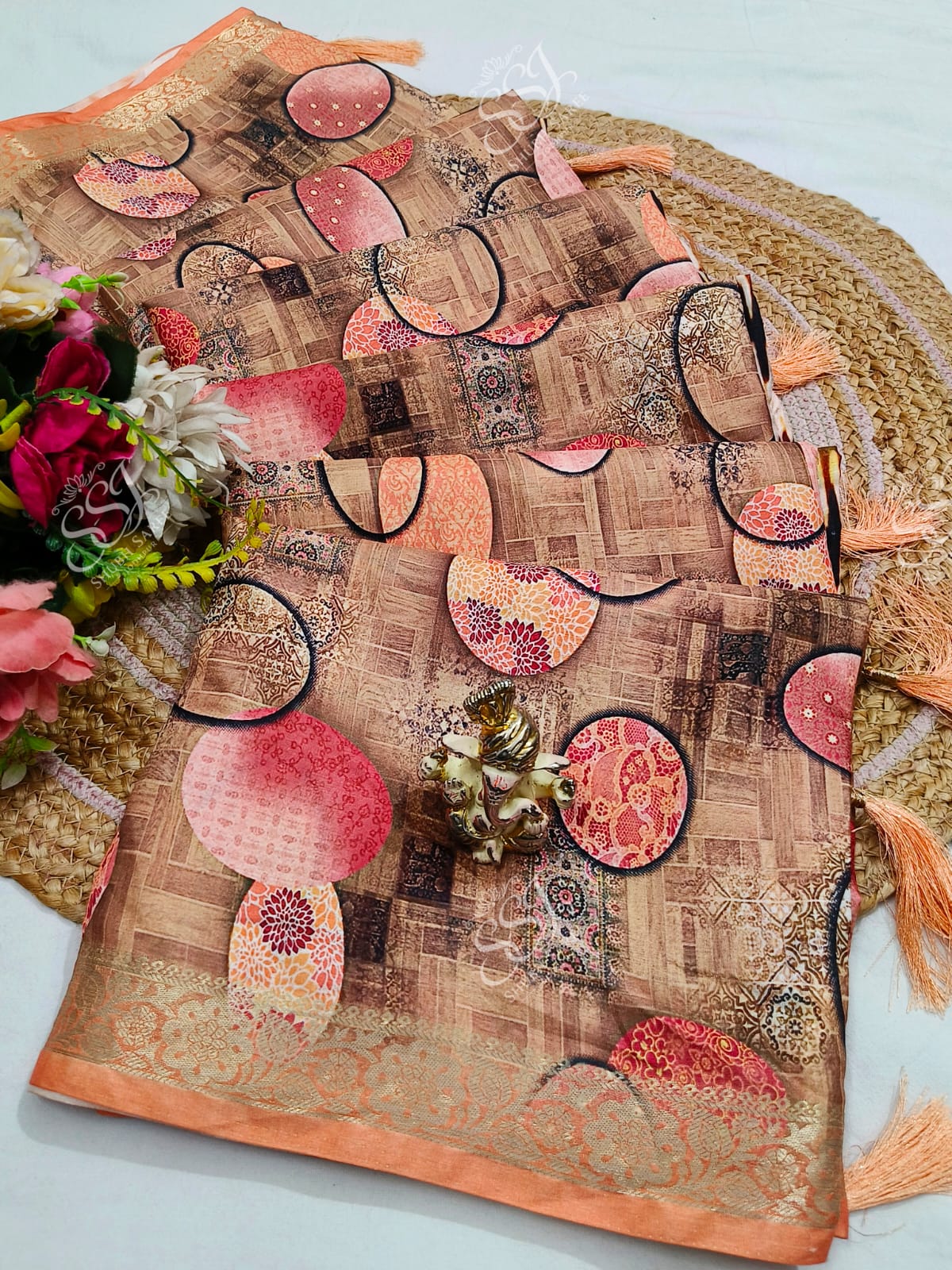 Digital Print Tussar Saree