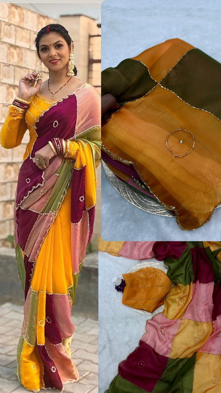 Shubh Sarees - Space Silk Beads Saree