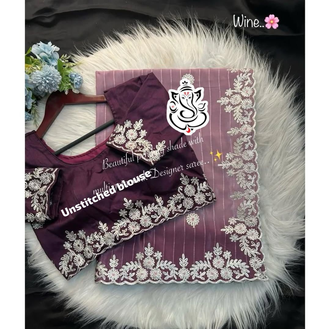 Crepe Silk Gota Saree