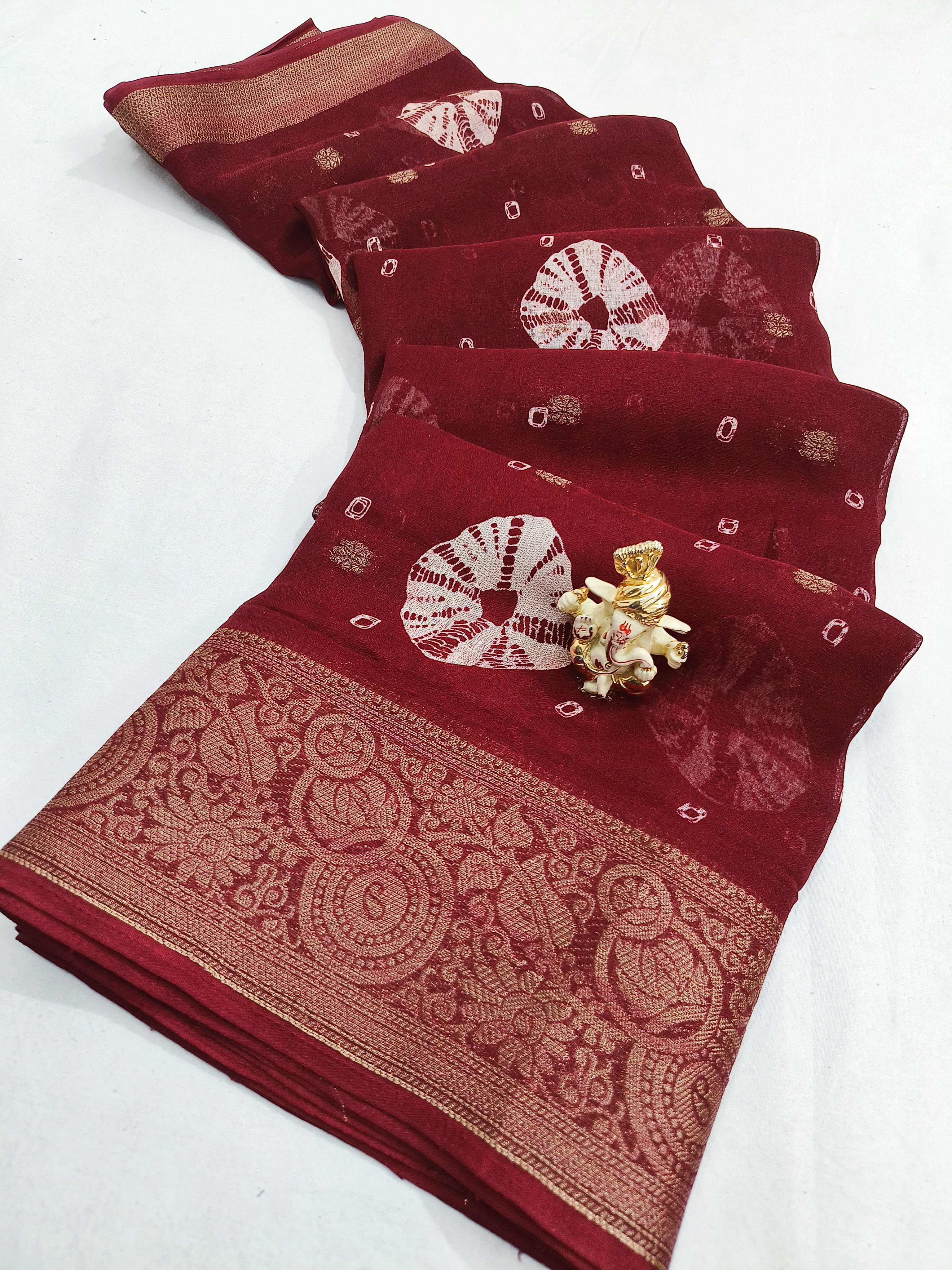 Shubh Sarees - Moss Silk Zari Saree