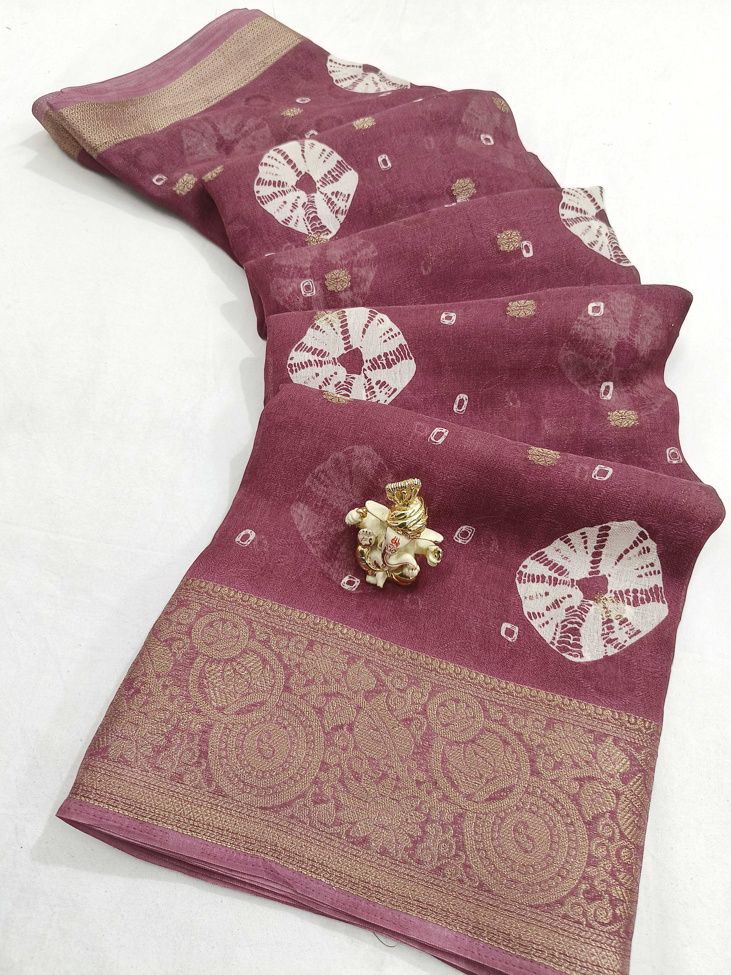 Shubh Sarees - Moss Silk Zari Saree