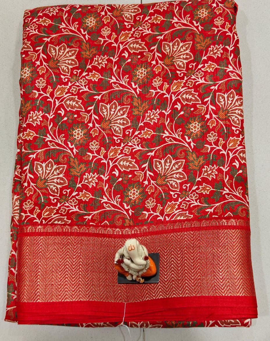 Shubh Sarees - Dola Print Cotton Saree