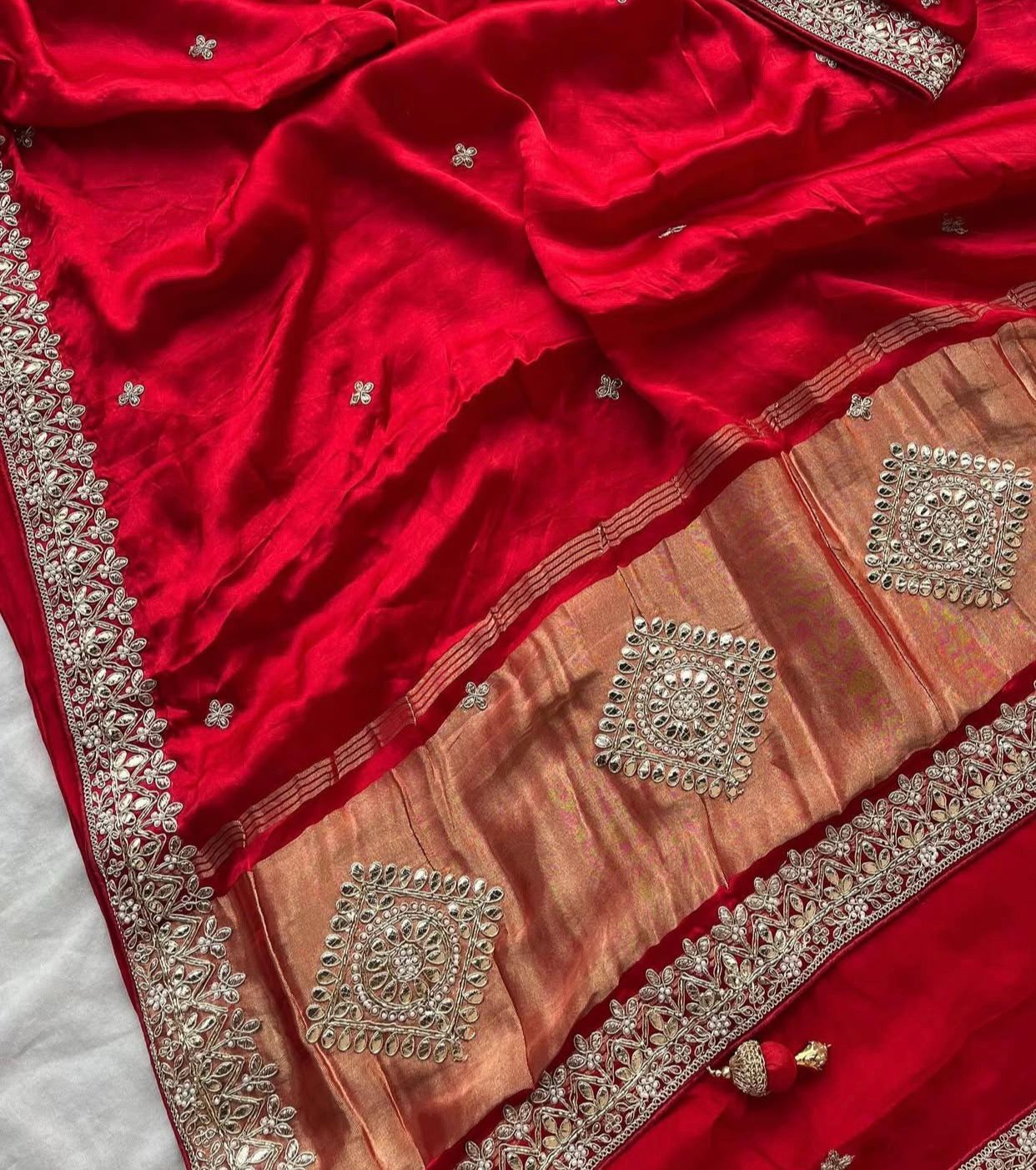 Shubh Sarees - Gaji Silk Gota Saree