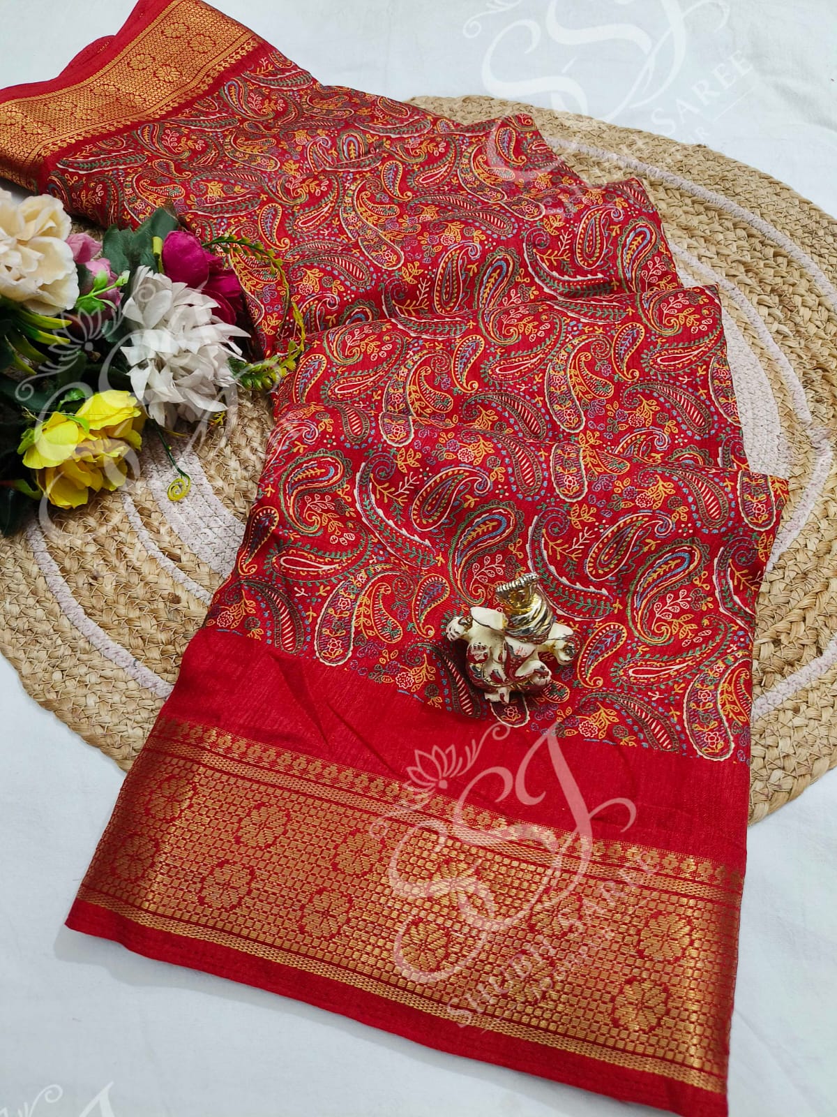 Shubh Sarees - Dola Silk Digital Saree