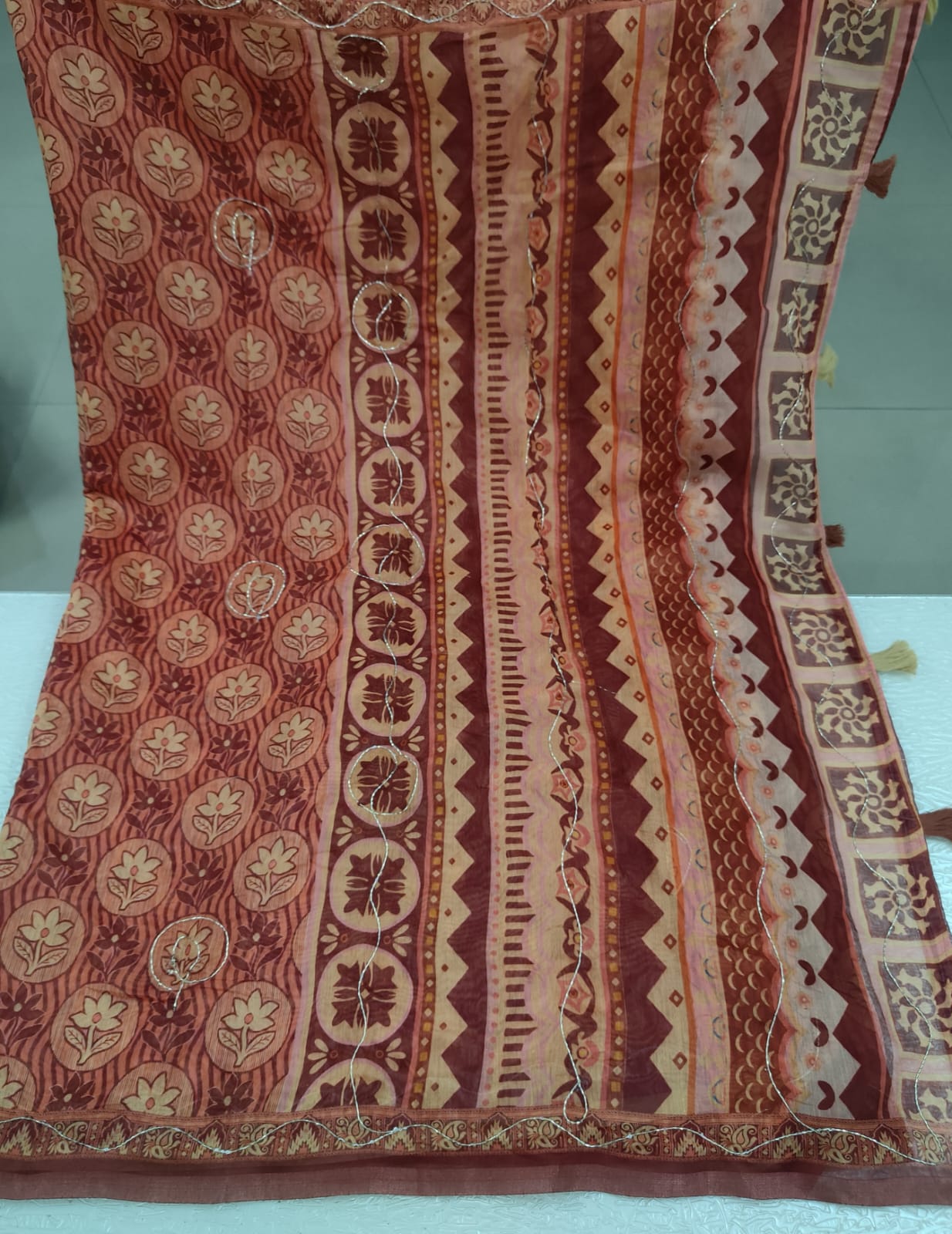 Chanderi Digital Work Saree
