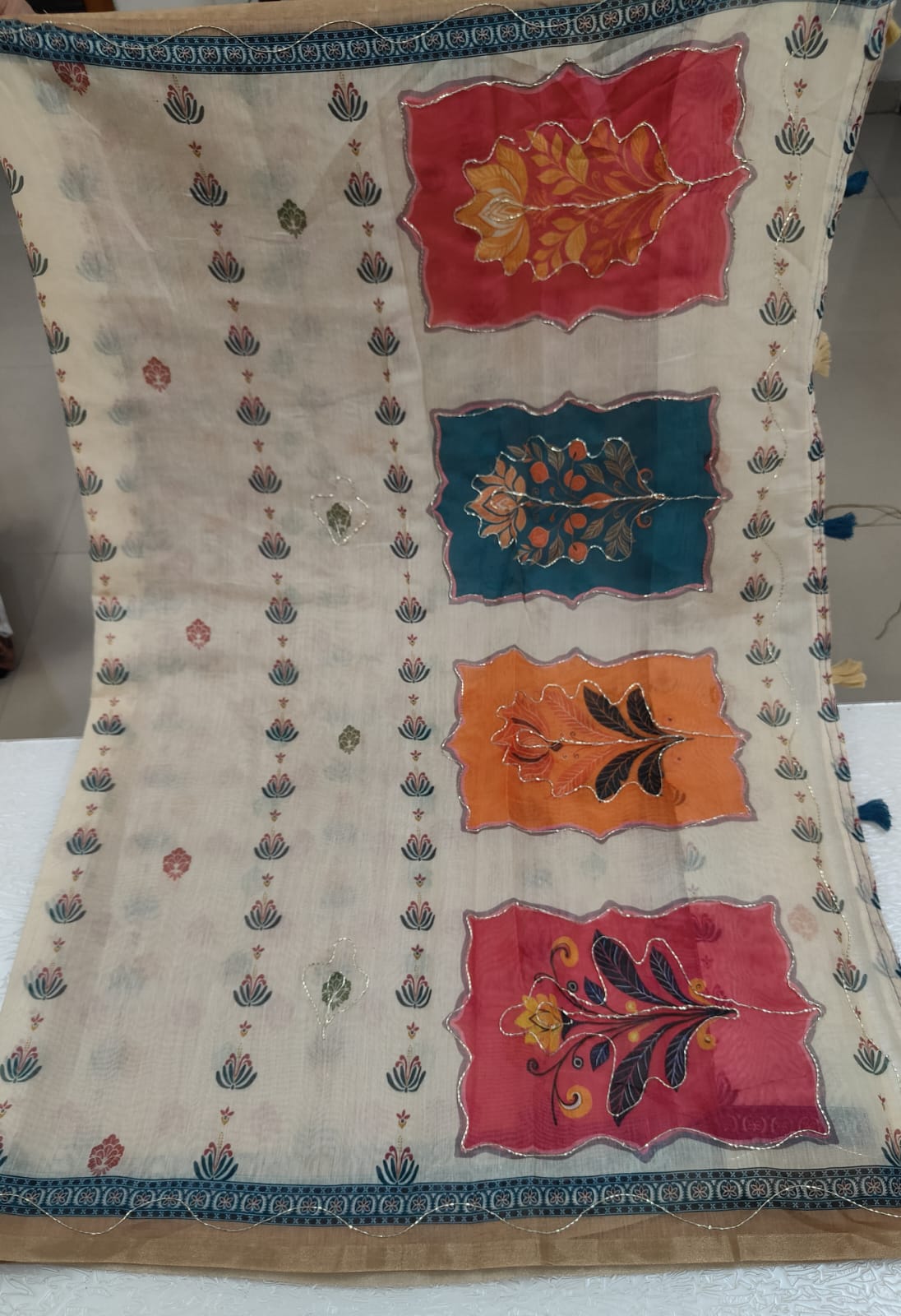 Shubh Sarees - Chanderi Digital Work Saree