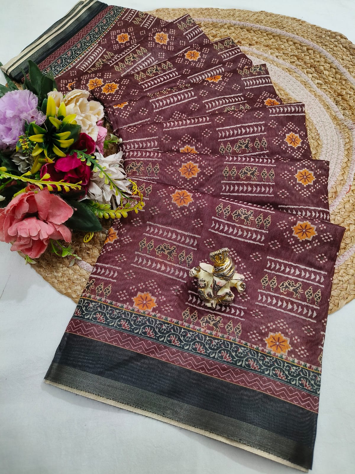 Shubh Sarees - Soft Cotton Printed Saree