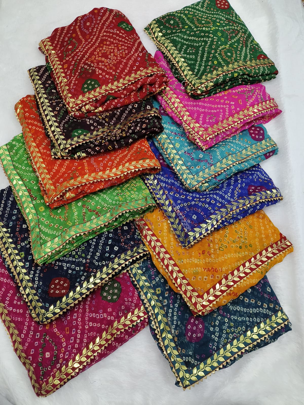 Shubh Sarees - Najmin Chiffon Bandhani Saree