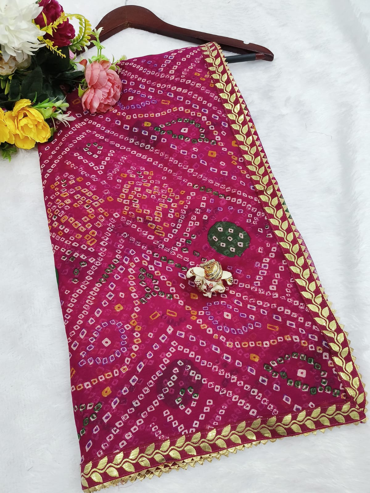 Shubh Sarees - Najmin Chiffon Bandhani Saree