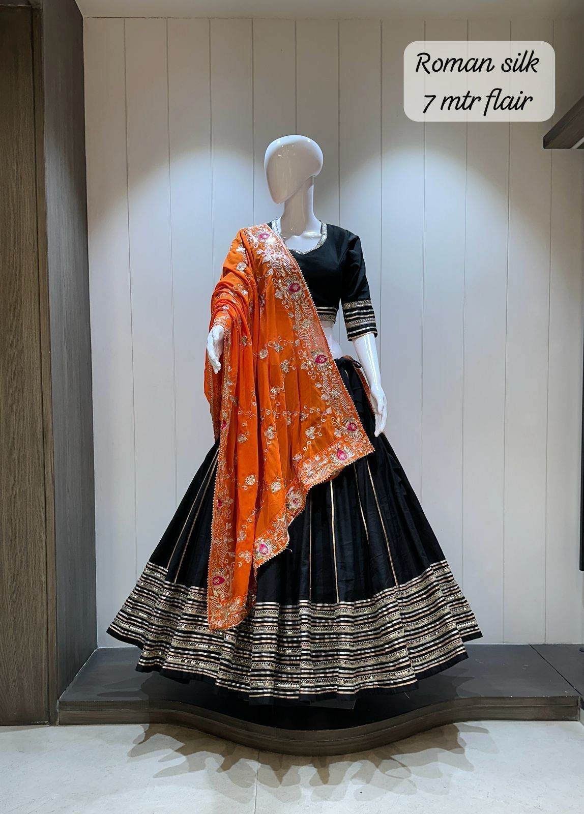 Shubh Sarees - Roman Silk Bridal Lehenga
