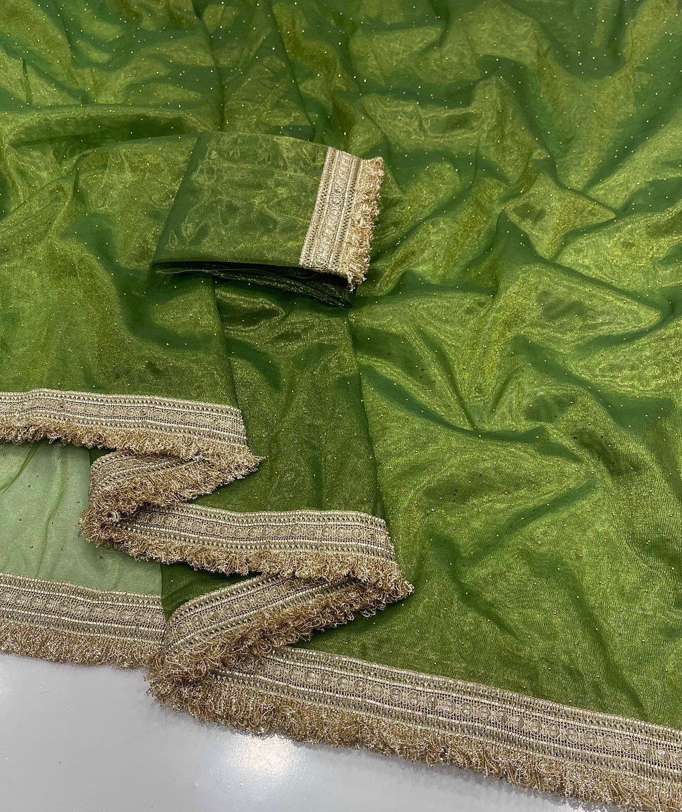 Shubh Sarees - Twills Butti Lace Saree