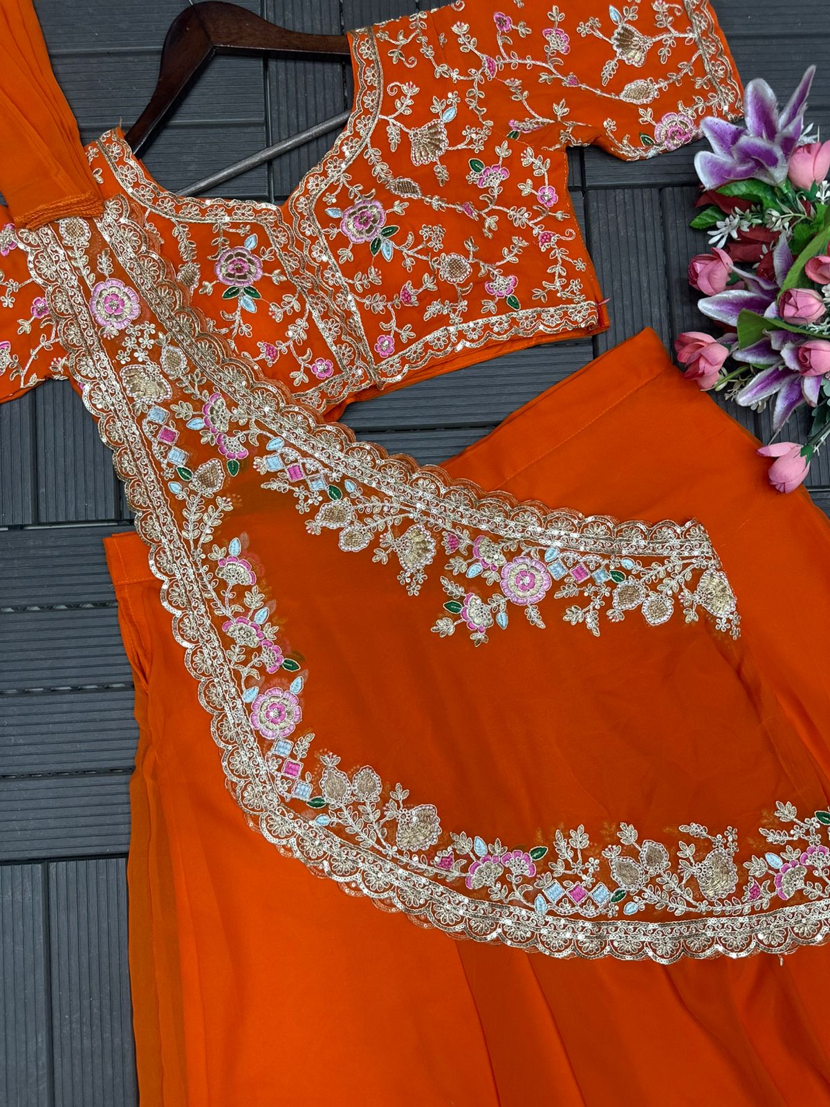 Shubh Sarees - Embroidery Sequence Lehenga